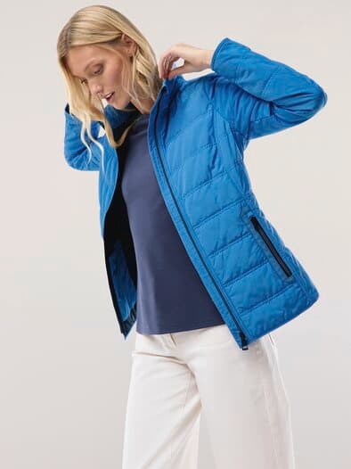Leichte Steppjacke Meerblau