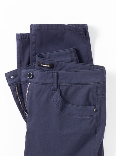 Baumwoll-Capri Supersoft Marine