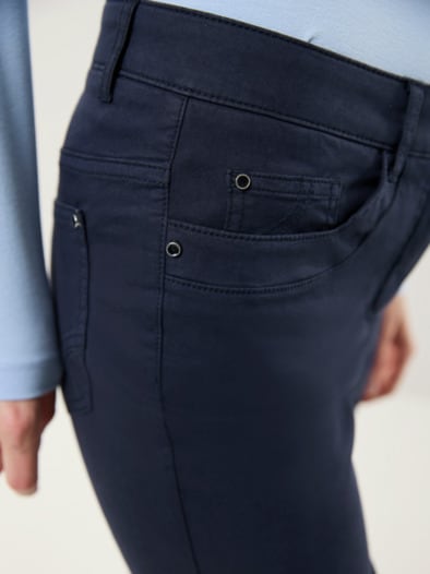 Baumwoll-Capri Supersoft Marine