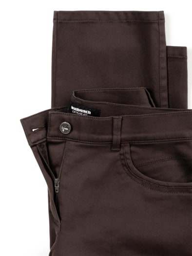 Extraglatt Baumwollhose Kaffeebraun