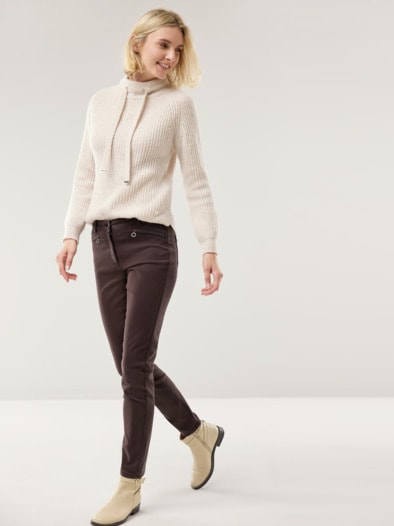 Powerstretch-Baumwollhose Kaffeebraun
