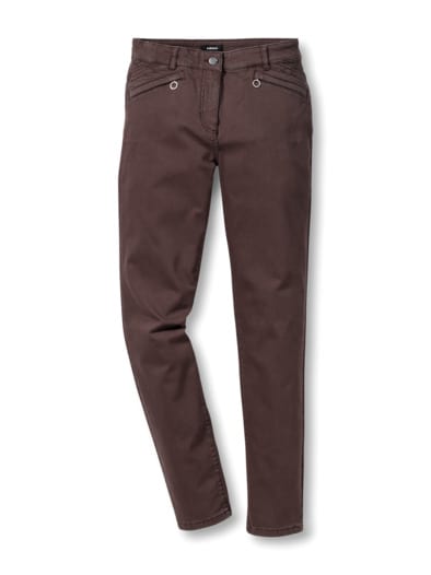 Powerstretch-Baumwollhose Kaffeebraun