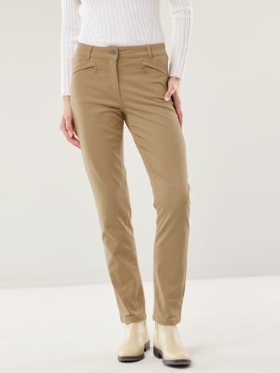 Powerstretch-Baumwollhose Caramel