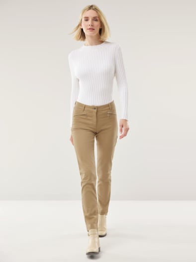 Powerstretch-Baumwollhose Caramel