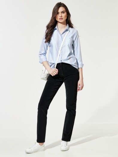 Five-Pocket-Cordhose Schwarz