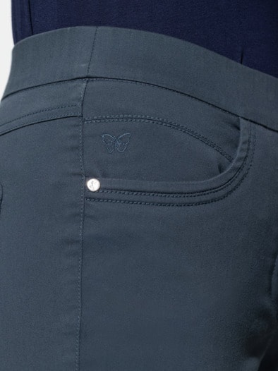 Thermo-Extraglatt Baumwollhose Jeansblau