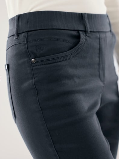 Thermo-Extraglatt Baumwollhose Marine
