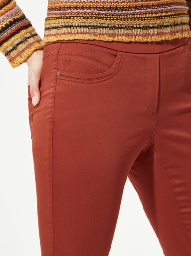 Thermo-Extraglatt Baumwollhose Zimt