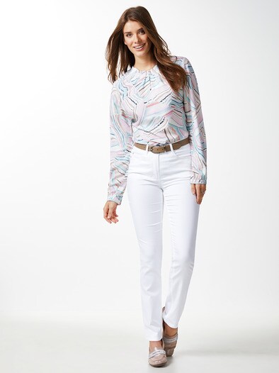 Yoga-Jeans Ultrastretch Weiß