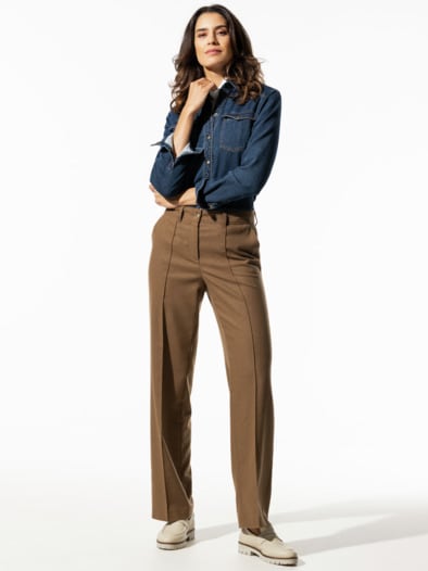 Premium Marlenehose Caramel Melange