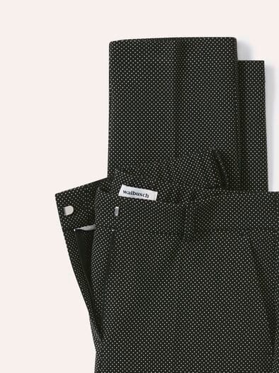 Kombihose aus Jacquardstoff Schwarz/Weiß