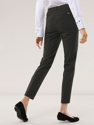 Kombihose aus Jacquardstoff Schwarz/Weiß