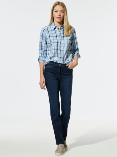 Five-Pocket-Jeans-Cosy-Stretch Dark Blue