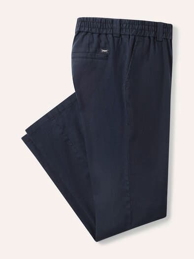 Softleinenmix-Hose Marlene Nachtblau