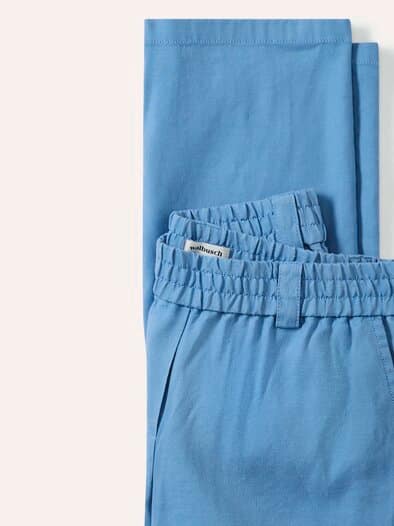 Softleinenmix-Hose Marlene Jeansblau