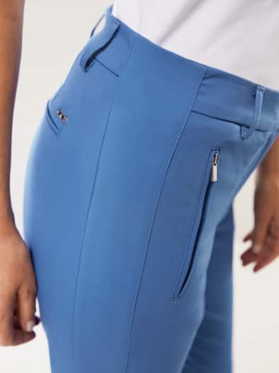 7/8-Cityhose Baumwollmix Königsblau