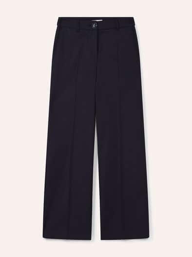 Marlenehose mit Struktur Nachtblau