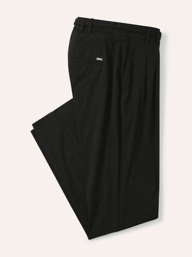 Bundfaltenhose aus Baumwollmix Schwarz