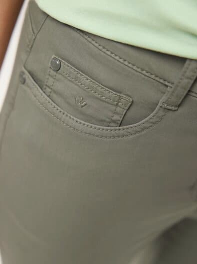Capri aus Baumwollmix Khaki