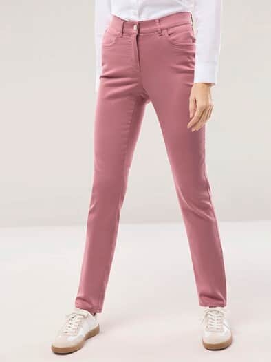 Extraglatt Baumwollhose Rosenholz