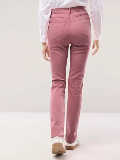 Extraglatt Baumwollhose Rosenholz