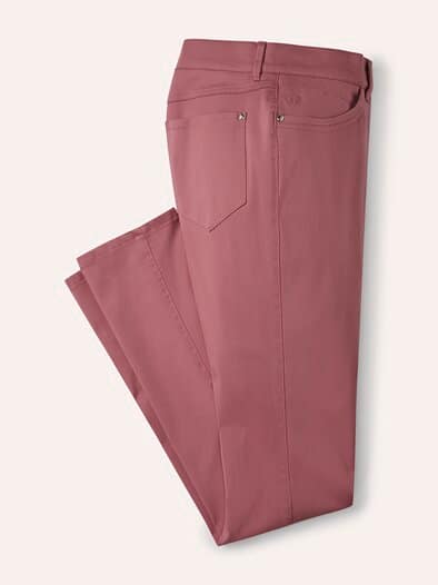 Extraglatt Baumwollhose Rosenholz