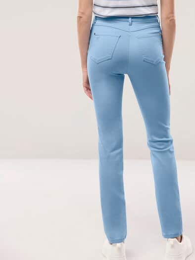 Extraglatt Baumwollhose Skyblue