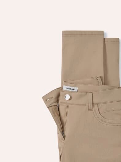Extraglatt Baumwollhose Slim Fit Sand