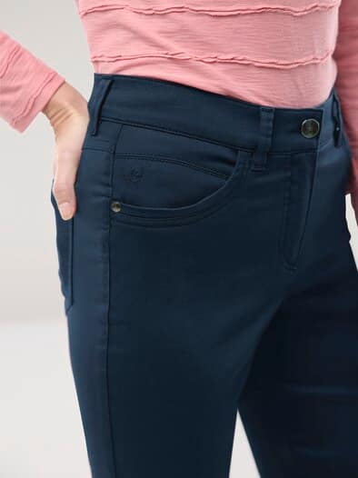 Extraglatt Baumwollhose Feminine F Nachtblau
