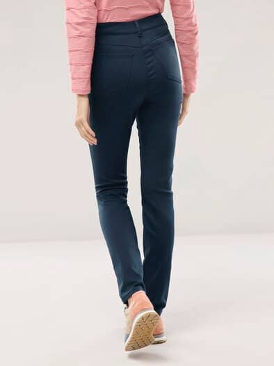 Extraglatt Baumwollhose Feminine F Nachtblau