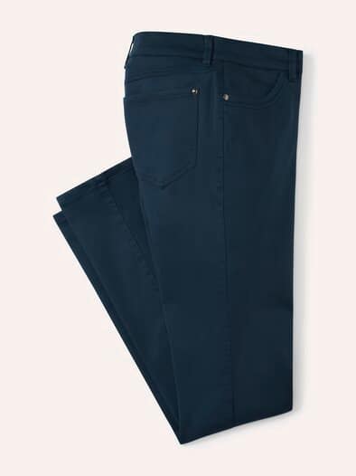 Extraglatt Baumwollhose Feminine F Nachtblau