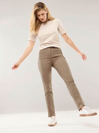 Extraglatt Baumwollhose Feminine F Sand
