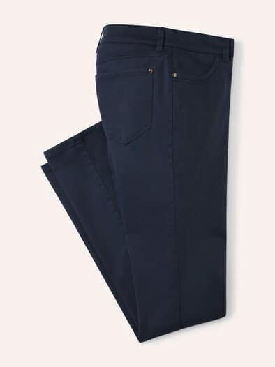 Extraglatt Baumwollhose Slim Fit Nachtblau