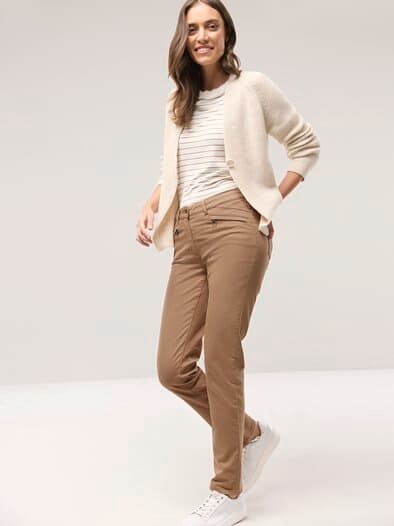 Powerstretch-Baumwollhose Praline