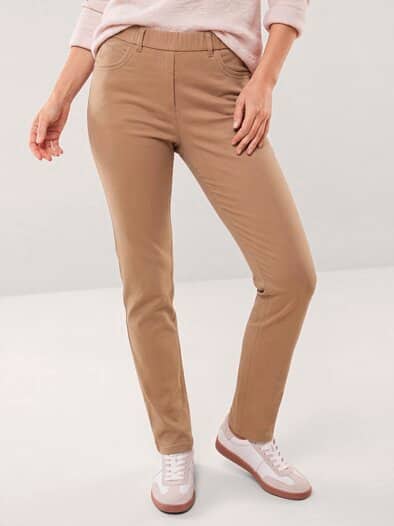 Thermo-Extraglatt Baumwollhose Praline