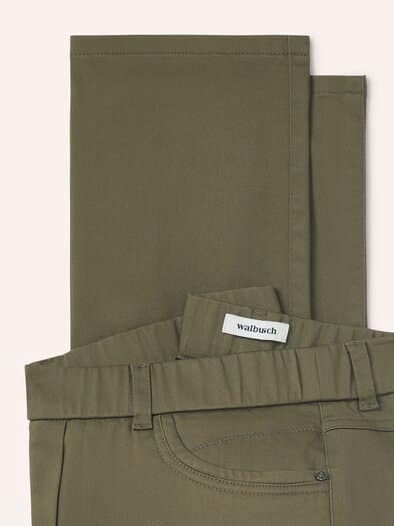 Thermo-Extraglatt Baumwollhose Olivgrün