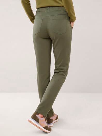 Thermo-Extraglatt Baumwollhose Olivgrün