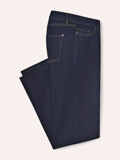 5 Pocket Jeans mit weitem Bein Rinsed