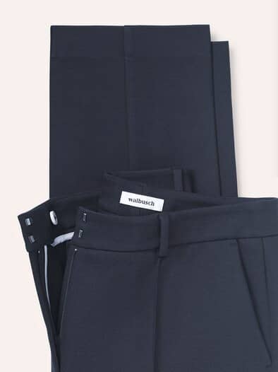 Hose aus festem Jersey Nachtblau