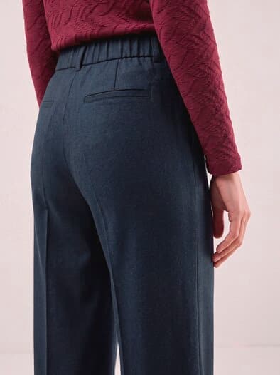 Marlene Hose aus Premium Flanell Nachtblau