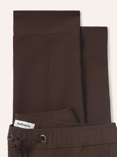 Jogpant aus Strukturjersey Kaffee