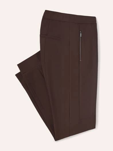Jogpant aus Strukturjersey Kaffee