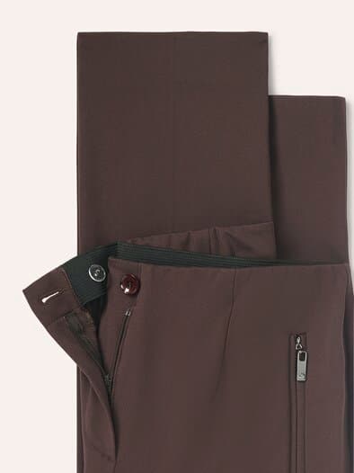 Hose aus Thermojersey Kaffee