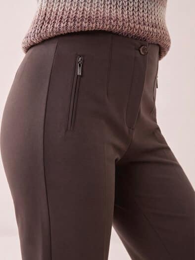 Hose aus Thermojersey Kaffee
