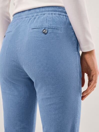 Jogpant aus weichem Cord Smokey Blue