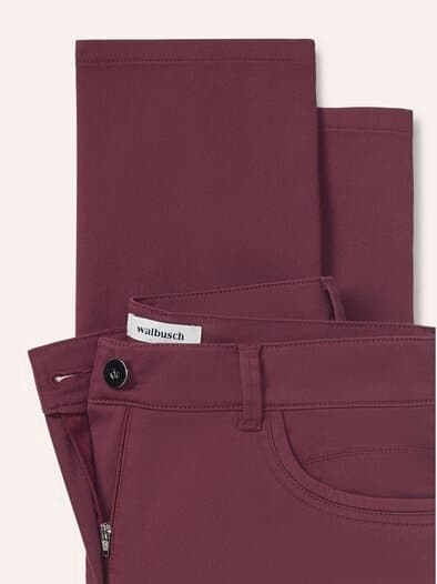 Extraglatt Baumwollhose Merlot