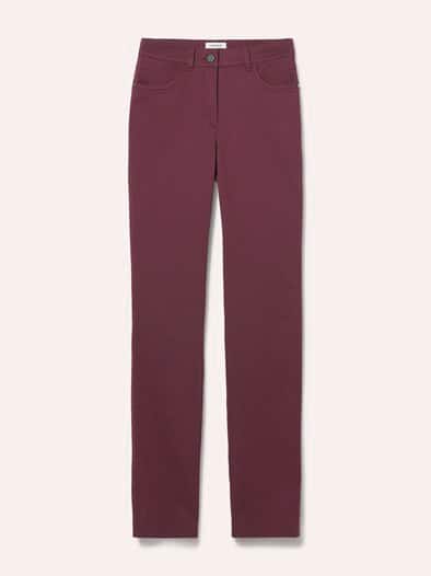 Extraglatt Baumwollhose Slim Fit Merlot