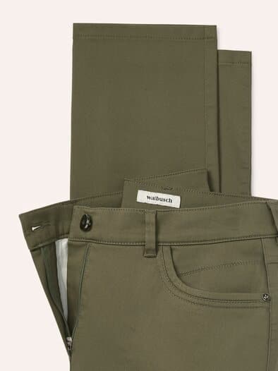 Extraglatt Baumwollhose Feminine F Oliv