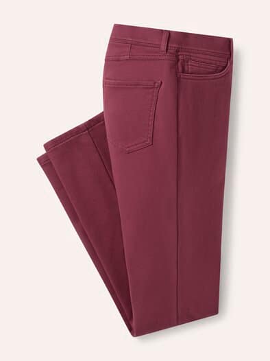 2-in-1-Extraglatt-Thermohose Merlot