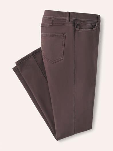 2-in-1-Extraglatt-Thermohose Kaffee